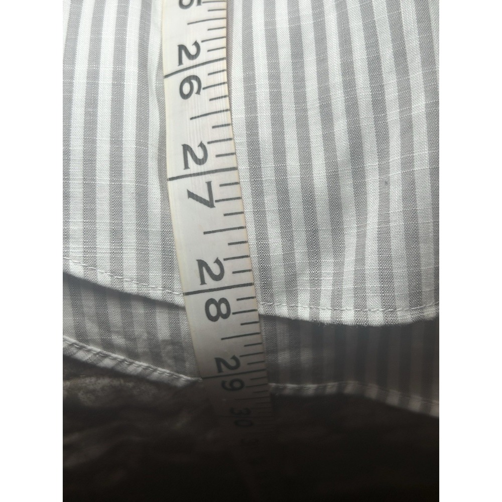 Lorenzo Uomo dress shirt Light Grey & White Stripe Trim Fit Size 15.5 And 34/35 - Picture 9 of 9